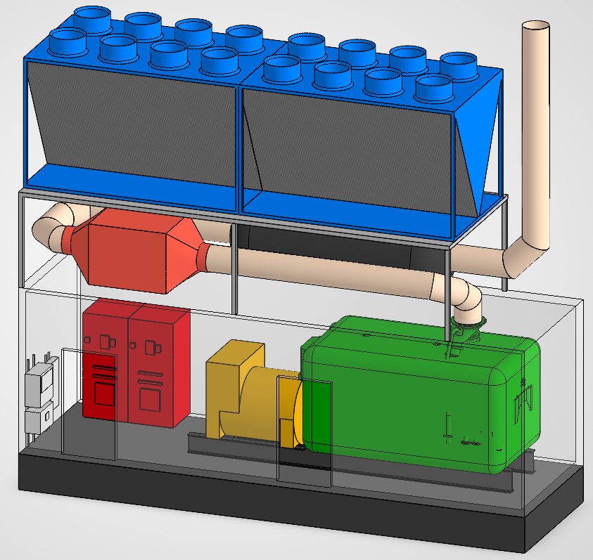 Conceptual rendering of the belly-tank package configuration